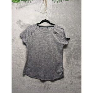 🍑CHAMPION Activewear Women Knit Top Solid Gray Casual MEDIUM(8-10)